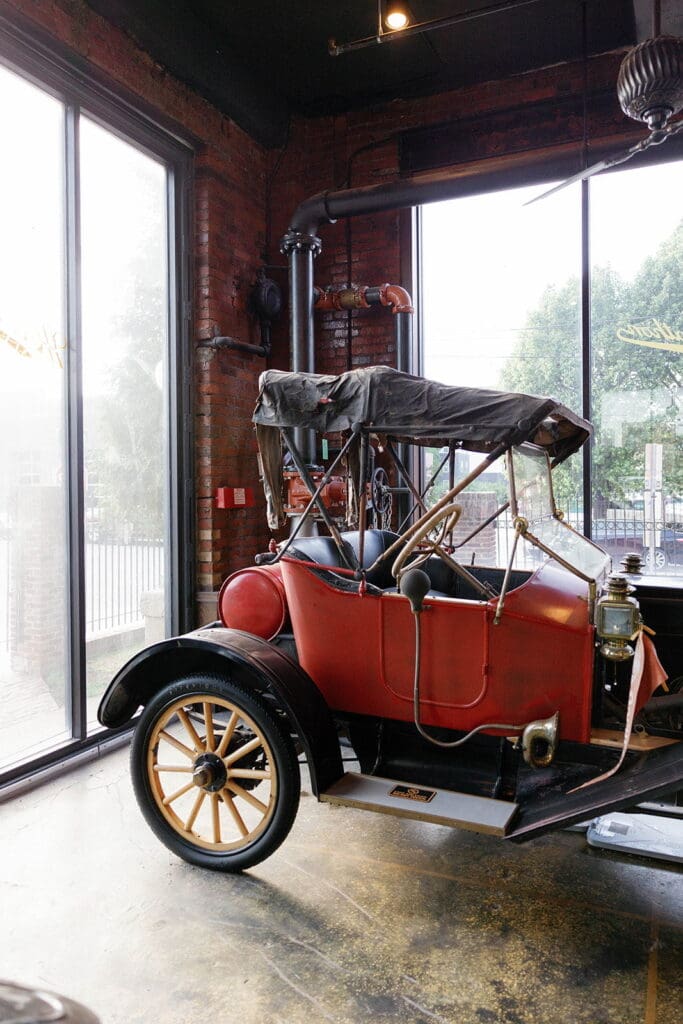 Old car in Nashville at wedding venue Room With A View
