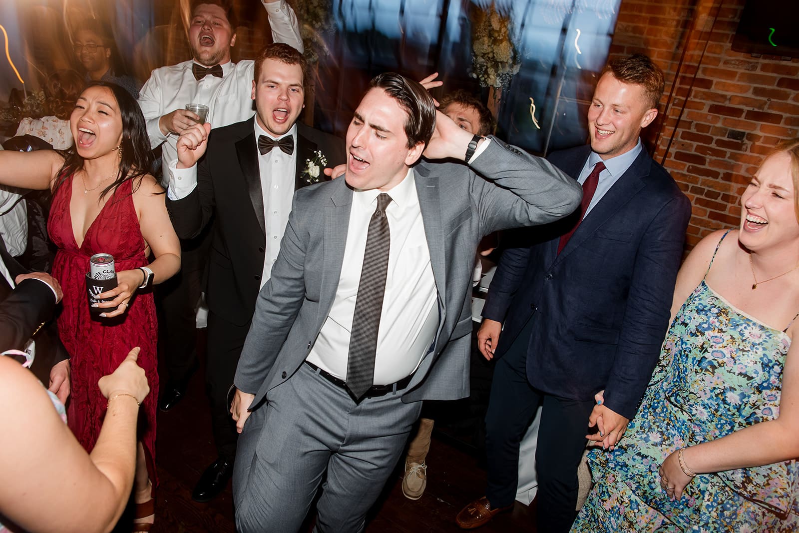 Man dancing at wedding venue Room With A View.